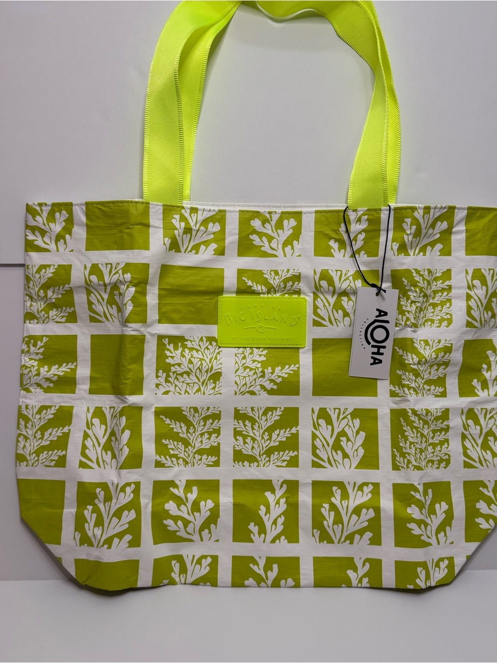 Aloha by Lime Green Printed Tote Bag - Picture 2 of 7